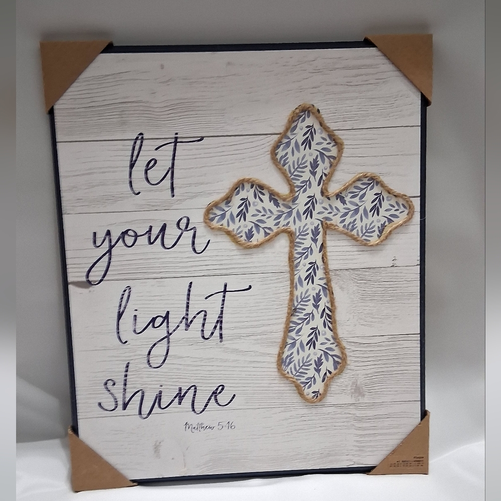 Inspirational Wall Art with Cross Design